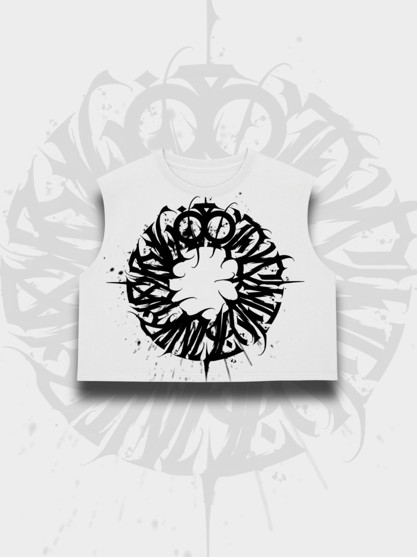 L3GION Distressed Cut-off Tee White