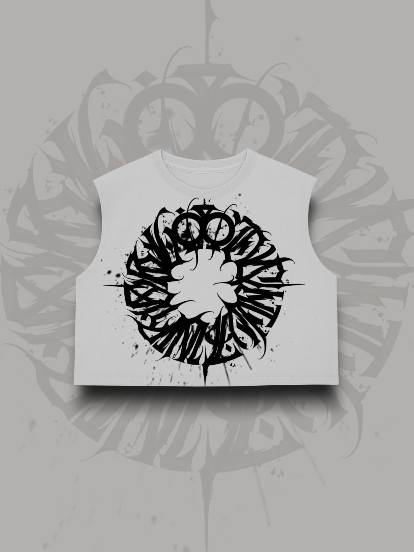 L3GION Distressed Cut-off Tee White
