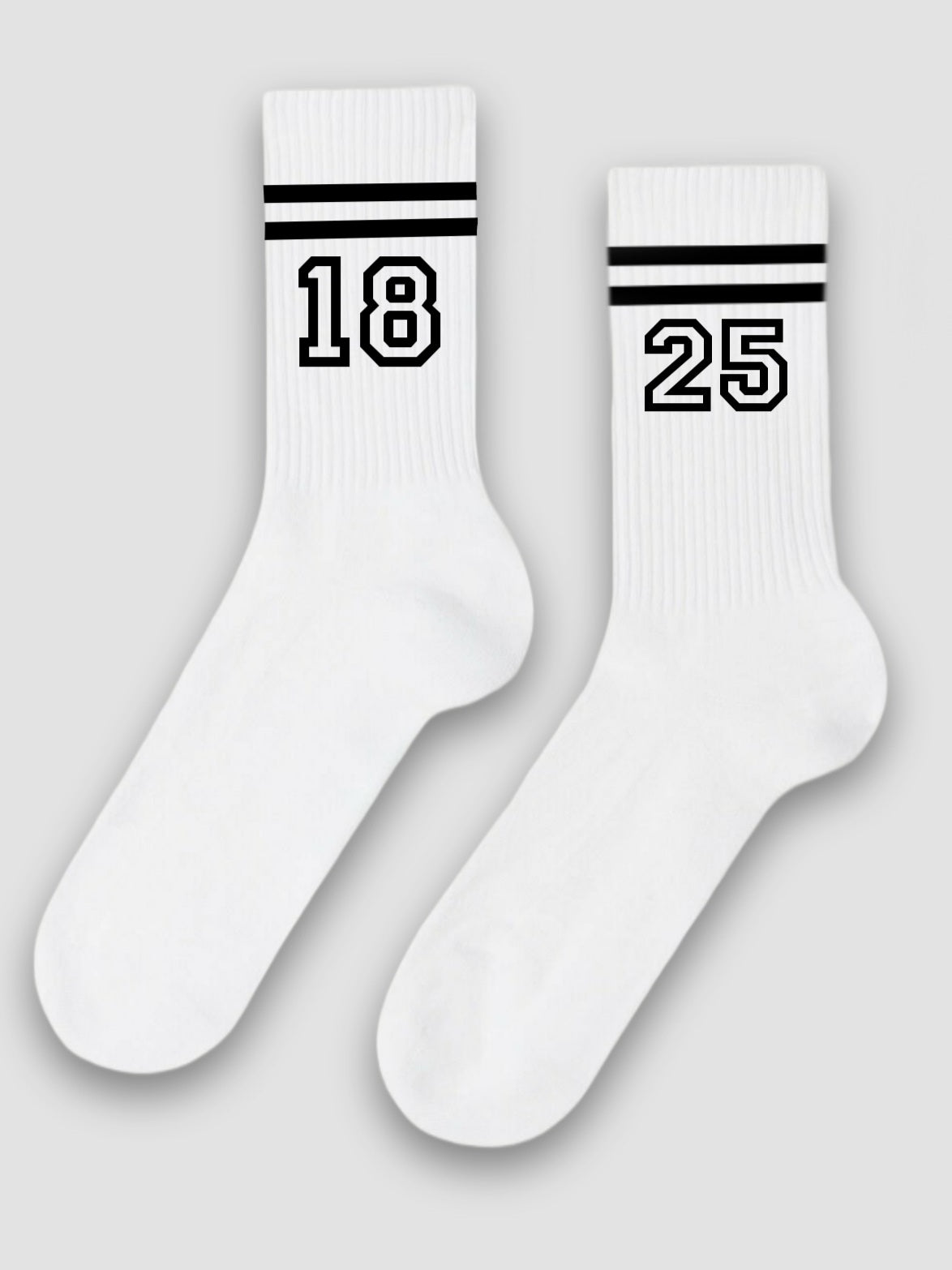 '1825' Varsity Stripe Socks In White