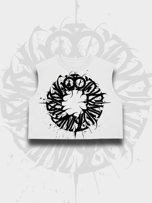 L3GION Distressed Cut-off Tee White